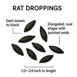 rat droppings illustration identification